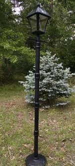 Gama sonic colonial outdoor black led post light. Gama Sonic Baytown Ii Bulb Black Resin Solar Warm White Outdoor Integrated Led Post Light And Lamp Post With Ez Anchor Base Gs 105b Sg The Home Depot Lamp Post Post Lights Solar Lamp Post