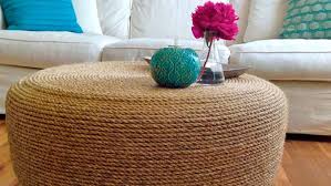 You could use a strong builders glue or liquid nails to attach permanently. Easy Diy Rope Ottoman This Old House