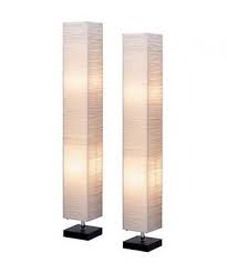 Square Modern Floor Lamp Box Fabric Shade Wood Living Room Halogen Den Set Of 2 Square Floor Lamp Lamp Floor Lamp