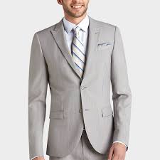 Egara Light Gray Extreme Slim Fit Suit Slim Fit Mens