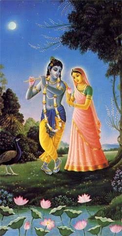 Image result for Krishna radha on the bank of river yamuna"