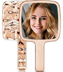 TBWHL Heart-Shaped Travel Handheld Mirror, Cosmetic Hand Mirror with  Handle, Cute Hand held Mirror for Shaving Single-Sided Portable Travel  Vanity Mirror for Men & Women (Orange, 1Pack) : Amazon.com.au: Beauty