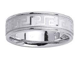 Platinum Wedding Band Greek Key Design Mens Wedding Bands Platinum Wedding Band Wedding Ring Designs