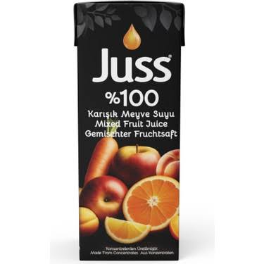 JUSS SLİM 200 ML %100 KARIŞIK M. SUYU 27 ADET