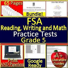5th Grade Fsa Writing Reading And Math Bundle Practice Tests For Florida Fsa Writing Math Practice Test 5th Grade Reading