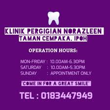 23, jalan meru bestari a2, medan meru bestari, 30020 ipoh, perak. Klinik Pergigian Norazleen Home Facebook
