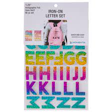 Find the best wood letters from hobbylobby.com. Holographic Rainbow Foil Letter Iron On Applique Alphabet Hobby Lobby 1934504