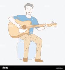 Man guitar vector illustration fotografías e imágenes de alta resolución - Alamy