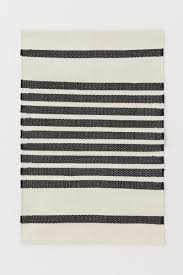 Bath Rugs Black And White Bathroom Rug Striped Floor Mat Natural White Black Striped Home All H M Us Striped Bath Mats Large Bath Mat Bathroom Mats