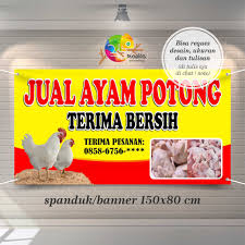 Kami runner ikan segar.… menyediakan perkhidmatan: Spanduk Banner Jual Ayam Potong Segar Shopee Indonesia