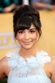 Keep the bangs straight and split in #45. Wedding Hairstyles With Bangs Full Fringe 65 Ideas Full Fringe Hairstyles Hairstyles With Bangs Short Hairstyles For Thick Hair