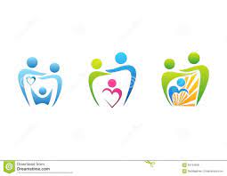 Family Parenting Dental Care Logo Dentist Health Education Symbol Family Illustration Icon Set Design Vector Icon Set Design Family Illustration Care Logo