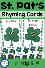 Preschool & kindergarten learning packs. St Patrick S Day Rhyming Rhyming Activities Cvc Words Kindergarten Rhyming Preschool