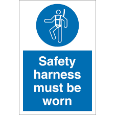 Some examples of activities covered by the regulations include: Safety Harness Must Be Worn Signs From Key Signs Uk