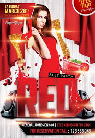 Birthday parties happen all year round. Red Party Free Club Party Flyer Psd Template Download Psd Flyer Now