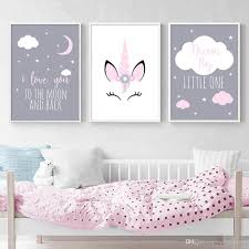 Courtside market a bunch of flowers ii canvas wall art sale $96.29. 2021 Nordic Posters Unicorn Inspirational Quotes Canvas Prints Kids Room Picture For Girls Baby Nursery Wall Art Gifts Unframed From Maggiequan 8 59 Dhgate Com