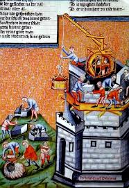 An Old Artwork Showing Peasants Labouring Miserably In Building A Castle Castle Late Middle Ages Medieval