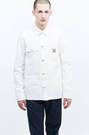 Carhartt Michigan Jacket In White Destroy Wash Carhartt Jacket Jackets Carhartt