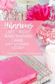 Baby shower games in 3 different colors! The Left Right Baby Shower Game For Your Grandma Shower