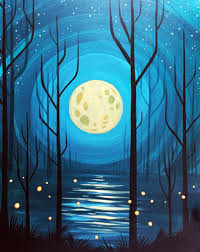 In this kit includes all the supplies needed to participate in a virtual painting we are offering virtual paint nights that you can do conveniently from home. Twilight Symphony In 2021 Night Painting Painting Diy Canvas Art Painting