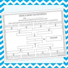 A knowledge of polynomial vocabulary is important before adding and subtracting polynomials. Adding Subtracting Polynomials Puzzle Worksheet By Amazing Mathematics