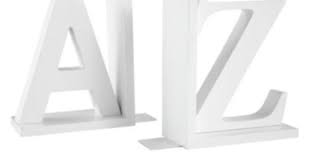 A Z Bookend Set Crate And Barrel Diy Bookends Kids Bookends Nursery Bookends