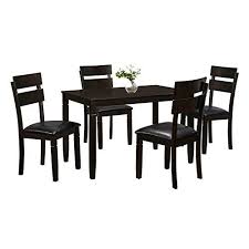 Salamanca Cuenca 5pc 48 Inch X 30 Inch Rectangular Dining Set Dark Brown Dining Table Setting Wood Dining Table Rectangular Dining Set