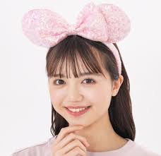 Japan Tokyo Disney Headband Ears Minnie Cherry Blossom Sakura Light pink  2024