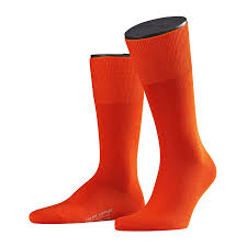 Orange Airport Wool Cotton Socks