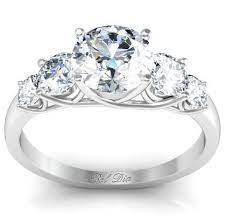 Round Five Diamond Engagement Ring With Trellis Setting Wedding Rings Vintage Stone Engagement Rings Wedding Rings Simple
