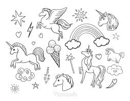 How to print unicorn coloring pages. 75 Magical Unicorn Coloring Pages For Kids Adults Free Printables