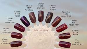 Chanel Spring 2014 603 Charivari Nail Colour Comparison Wheel Via Color Me Loud Blog Nail Polish Chanel Nails Nail Colors