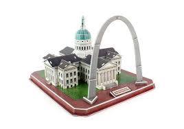 Gateway Arch Old Courthouse Jefferson National Exp Memorial 49 Pieces Daron Worldwide Trading Puzzle Warehouse 3d Puzzles City Gifts Metal Puzzles