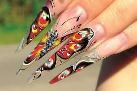 15 diseños de uñas de mariposa perfectas para el otoño. Unas Acrilicas De Mariposa Rasta Nails Stiletto Nails Nail Art Diy