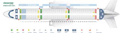 Seat Map Airbus A321 200 Frontier Airlines Best Seats In