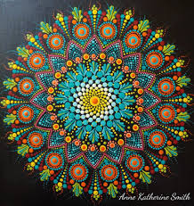 Colores Mandala Wall Art Mandala Rock Art Mandala Art Lesson