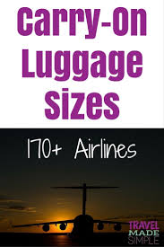 Carry On Luggage Size Chart 170 Airlines Around The