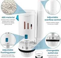 Toilet Dual Flush Valve with Push Button, Toilet Flush ...