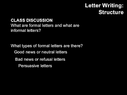 The business letter's precise structure is crucial to its look and readability. Formal Letter Writing
