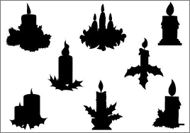 Christmas Candle Silhouette Vector Download Candle Silhouette Christmas Candle Silhouette Christmas