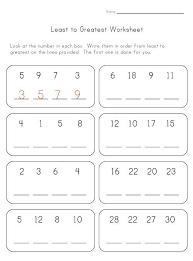 least to greatest sequencing worksheet math worksheets kids math worksheets first grade math worksheets
