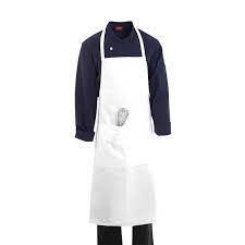Tablier De Cuisine A Bavette Blanc 100 Coton