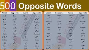 500 Opposite Words With Urdu Meanings Antonyms Mutazad This should help you : 500 opposite words with urdu meanings