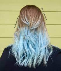 If you're thinking of trying colorful hair, read this first. Light Blue Ends Frozen Hair Haircolorlight Light Blue Hair Dye Light Hair Color Dyed Hair Blue