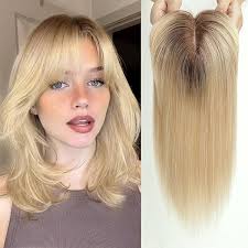 Amazon.com : gulagula Hair Toppers for Women Real Human Hair Toppers  Hairpieces for Women with Thinning hair Human hair toppers with Bangs Clip  in : Beauty & Personal Care