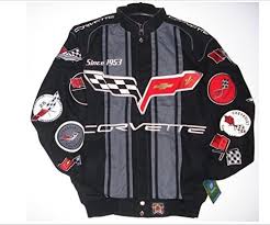 Nascar 2001 #24 gordon 4 time champion jacket men's l. Corvette Jacket Mens Collage Black Twill Corvette Embroidered Logos Jh Design Fan Apparel Souvenirs Sports Mem Cards Fan Shop