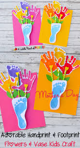 Handprint and Footprint Flowers and Vase: an Adorable Craft for ...