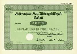 Historische Wertpapiere Hofbrauhaus Hatz Ag Rastatt Wertpapiere Aktien Papier