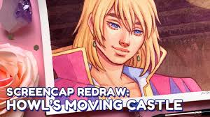 Howl's moving castle poster, howls moving castle wizard howl calcifer sophie hatter studio ghibli, hand drawn angel lover, painted, studio png. Howl S Moving Castle Screencap Redraw Youtube