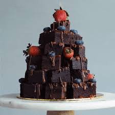 I made it using two layers of these brownies without the nuts. Brownies Eat Cake Today